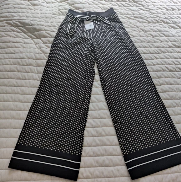 Ted Baker Bondie Wide Leg Daisy Pattern Pants Size 1